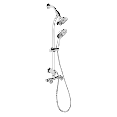 KEENEY MFG Shower Faucet Kit, Polished Chrome, Wall SYM018CP
